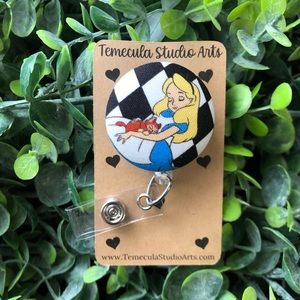 Alice in Wonderland badge reel